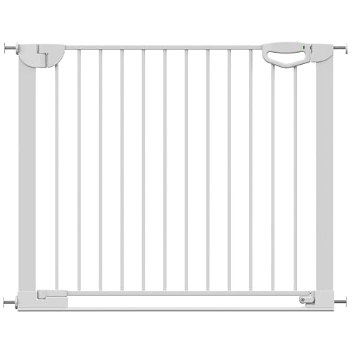 Geuther Türschutzgitter Easylock Flatstep Weiß I Treppenschutzgitter zum...