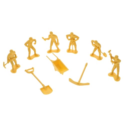 UPKOCH 4sets Engineering Workers Model Tinker Toys Construction Toys Boys and Girls Tool Miniature People Models