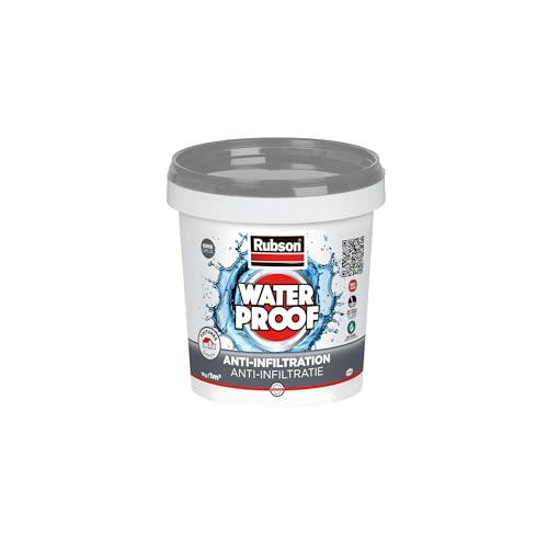 Rubson revêtement Waterproof Anti fuite Gris 1kg pour réparation et étanchéité, protecteur de...
