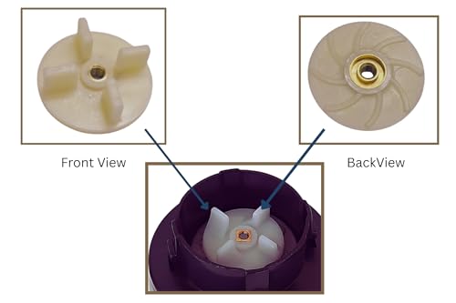 Image of inchMotor & Jar coupler's inch - Compatible for - Preethi, Bajaj, Crompton, Murphy Richard, Usha, Pigeon, Kenstar, Sumeet, Mixer (Pack of 4) 2 Motor & 2 Jar)