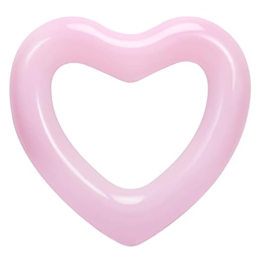 HeySplash Anillo de Natación en Forma de Corazón, Flotador Hinchable para Adultos Niños 120 cm, Tubo de natación Fila Flotante Inflable PVC Duradero para Picina Playa Verano Vacaciones Fiestas - Rosa