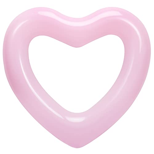HeySplash Pool Floats, Adult Size Heart Inflatable Pool Floatie for Bachelorette Party, Swim Tube Rings, River Lake Beach Floaty, Wedding Bride Valentine Decor, Fun Toy Raft Lounge, Pink by HeySplash - Used condition - US$10.07