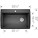 BLANCO, Anthracite 441094 DIAMOND SILGRANIT Super Single Drop-In or Undermount Kitchen Sink, 33.5
