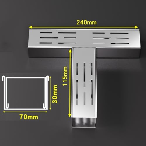 Stainless Steel Shower Drainage Grate Kit - Outdoor & Indoor Floor Water Management, Heavy-Duty Rust-Resistant Grate for Efficient Drainage & Easy Installation
