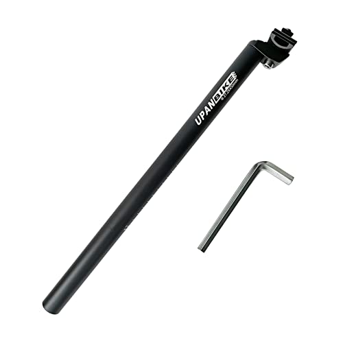 UPANBIKE Bike Seatpost 450mm(17.7inch) Extra Long Bicycle Seatpost Saddle Tube with Micro Adjust Clamp (?27.2)