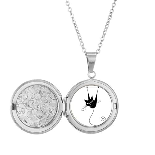 Collier chat noir médaillon de Halloween pour sublimer votre tenue de fête