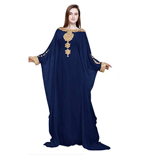 WUBU Kaftan Maxi Dress Evening Gowns Evening Dresses Wedding Dress Cocktail Dress (Royal Blue)