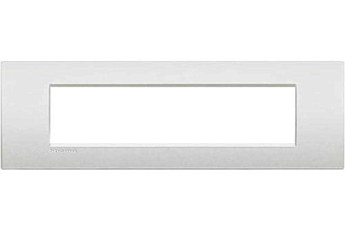 Placa Air 7M con acabado blanco perla antihuellas de siete módulos