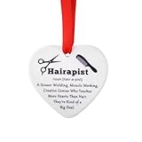 Hairdresser Christmas Ornaments Gifts for Women Men Hair Stylist Gifts Unique Hairapist Ornament Sign for Hair Salon Décor Aesthetic Cosmetology Graduation Gifts for Her Him Hairstylist Decorations