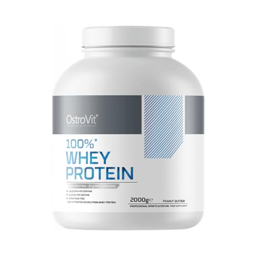 OstroVit 100% Whey Protein (2000g) Mantequilla de cacahuete - Proteínas - Concentrado de proteína de suero