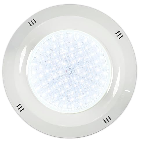 Swimhome Foco Led Piscina Superficie 35w 12v Ac Blanco Frío 6000k Con Cruceta 4 Tornillos Ip68 3500 Lm Instalación Sin Vaciar El Agua De La Piscina