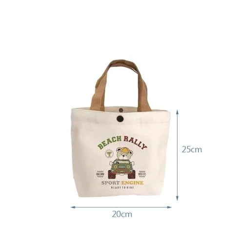 Bolso de lonchera tipo tote mini blanco miniatura 6