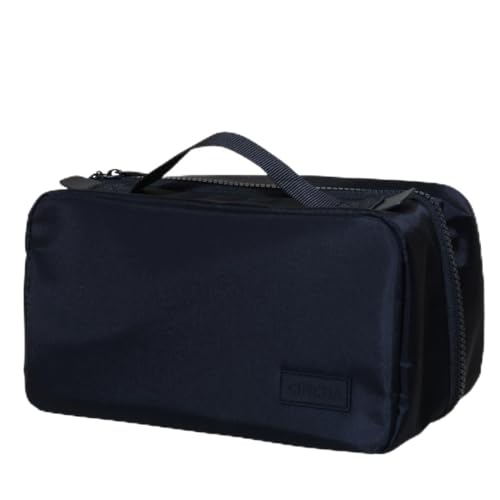 Cincha Toiletry Bag for Travel – Spill-Resistant Dopp Kit with Multiple Compartments, Opens Flat for Easy Access – Durable, Stylish Organizer for Men & Women (Jet)