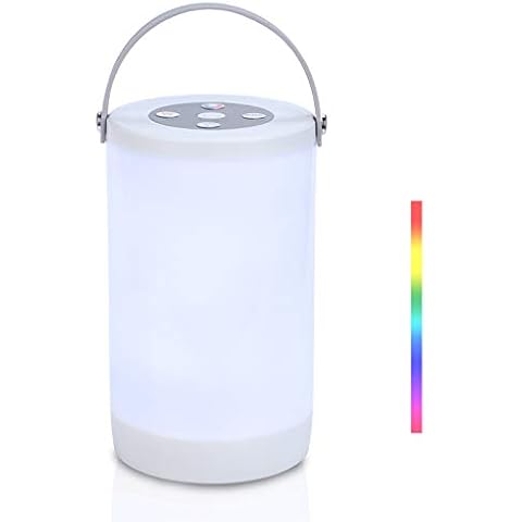 MUMTOP Bedside Lamps, Touch Lamps Bedside, Bedroom Mood Lighting, Colour Changing Rechargeable Night Light, RGB LED Lamp Cover
