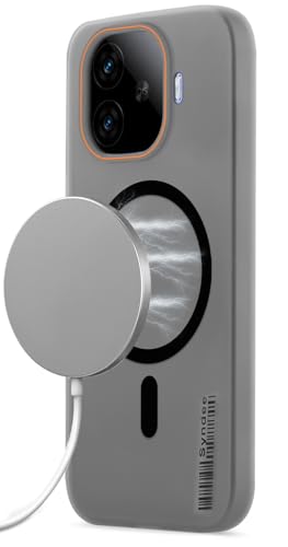 Image of Mr. Case Back Cover for iQOO Neo 10R 5G Sleek Frosted Translucent Back Only Compatible with Wireless Magnetic Accessories | Anti-Scratch Shockproof Phone Cover - Black