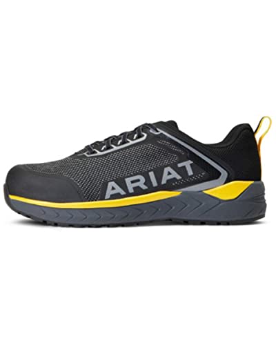 Ariat Mens Outpace™ Sd Composite Toe Safety Shoe Charcoal/Blazing Yellow 10.5 Wide #TOP25