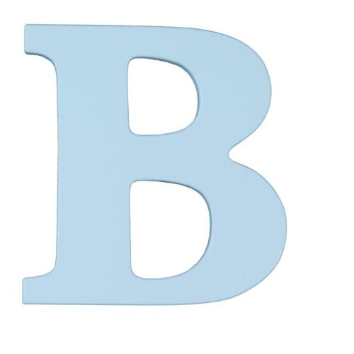 Wooden Letter "B" Hanging Initials Color Sky Blue