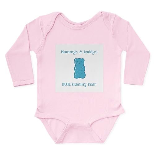 CafePress Mommy's & Daddy's Little Gumm Long Sleeve Infant B Cute Long Sleeve Infant Baby Bodysuit Romper