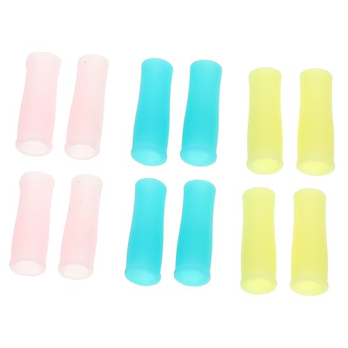 FRCOLOR Tweezer and Scissors Protective Covers 12 Pack of Compact Silicone Cuticle Trimmer Sleeves