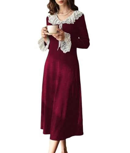 Chemise de nuit longue avec dentelle delicate garantissant douceur et aisance nocturne