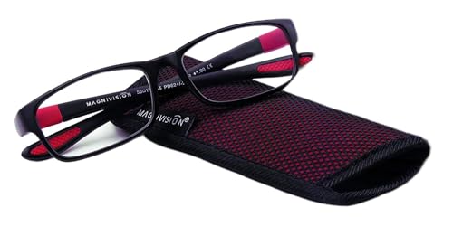 Foster Grant Scooter Black Men's Reading Glasses with Case +1.25