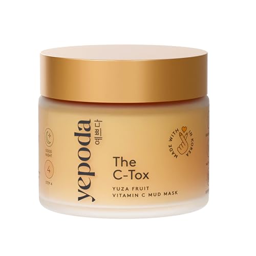 Yepoda Gesichtsmaske Vitamin C - THE C-TOX, Beauty Face Mask mit Yuza-Frucht und Kaolin, Koreanische Kosmetik (80 Gramm)