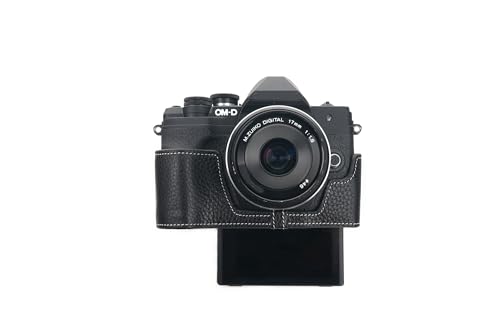 Moitié caméra housse pour Olympus OM-D E-M10 Mark IV cuir véritable