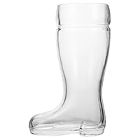 Alipis Glass Beer Boot Mug: Boot Cup Glassware Creative Transparent Glass Storage Container for Candy and Drinks Unique Barware for Home Entertaining 7.9X4.5X2 Inches