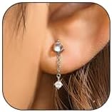 女性用ヘリックスダングルイヤリング ヘリックスピアス ジュエリー フラットバックイヤリング 低刺激性 軟骨イヤリング フォワードヘリックスイヤリング ジュエリー