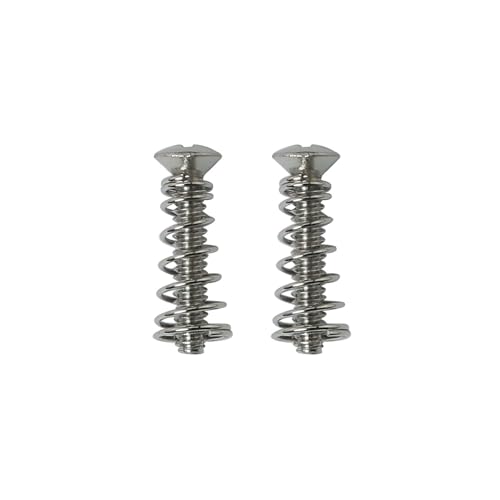 DGBRSM 2PCS 6-32X3/4 inch Silver Stainless Steel Single Coil Pickup Mounting Screws and Springs Set for Electric Guitar