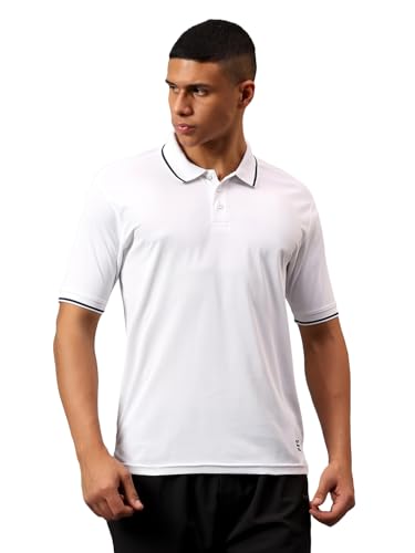 Image of Vector X Adults Mens Sports Wear Polyester Half Sleeves All Day Wear tee Shirt Polo T Shirt Detailing with Contrast Color Tipping on Sleeves & Collar for Casual Wear Regular Fit Tshirts