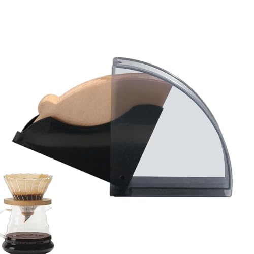 Dispenser di polvere acrilica per filtro del caffè, porta filtro del caffè, porta filtro del caffè, porta filtro del caffè, supporto in acrilico, porta carta compatta, dispenser di carta per filtro