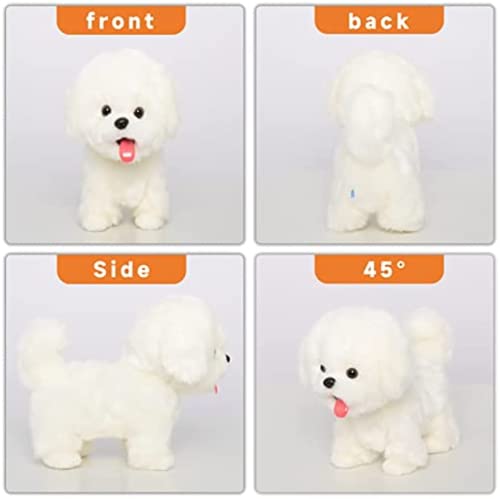 CU-MATE Interactive Maltese Simulation Dog-Realistic Puppy Electronic Toy Dog with Walking/Barking/Wagging Tail/Talking- Robotic Pet Toy Present Gift for Toddler Girls Boys by CU-MATE - Image 6