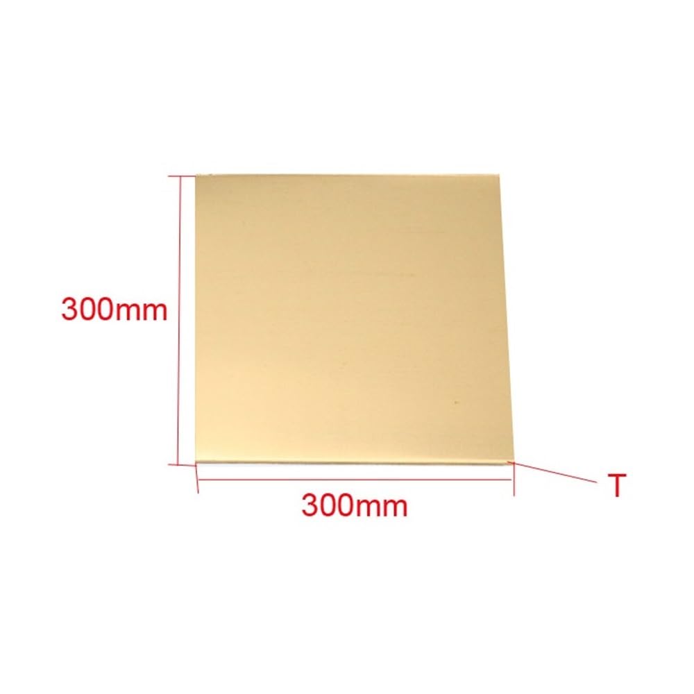 Feuille de laiton H62 carrée 100x100 200x200 300x300mm, plaque de cuivre(300 * 300 * 1.2MM)