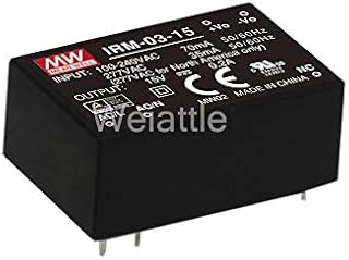 Utini Mean Well Original IRM-03-12 12V 250mA meanwell IRM-03 12V 3W PCB mounting Style - (Brand: New)