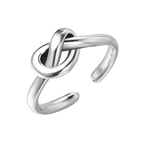 Chereda Bague Femme en Argent Sterling 925 avec nud d'amour rétro