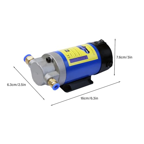 12V 100W Ölabsaugpumpe, Tragbarer Motor, Geräuscharm, Selbstansaugender Motor, Elektrisch Diesel für Auto, Motorrad und Boot, Ölwechselpumpe