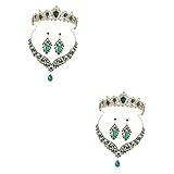 Joyas Rojo San Valentín Aleación Joyas de Diamantes de imitación