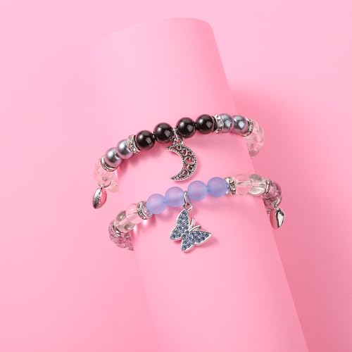 BOXOB-2pcs-Couple-Bracelets-Magnetic-Butterfly-And-Moon-Matching-Bracelets-Mutual-Attraction-Valentine-Relationship-Love-Heart-Bracelets-Friend-Jewelry-Gift-for-Women-Men