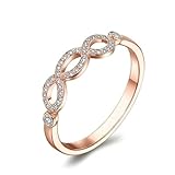 Anello da sposa realizzato in oro rosa 9 carati (375), (vero oro, non placcato oro, non placcato in oro). Ha un aspetto robusto e può essere indossato per lungo tempo.