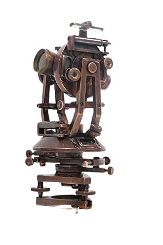 Brass Theodolite 10\" - Vintage Nautical Instrument - Copper Antique Theodolite