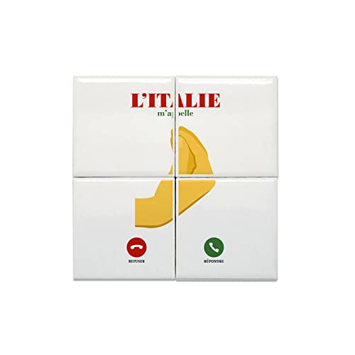 Carreaux Céramique Décoratif Italie x4 de 15,2x15,2 cm pour Fresque Murale Originale