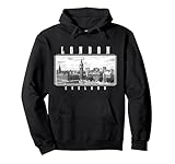 Cool design vintage Londres Angleterre avec skyline, super cadeau ou souvenir.