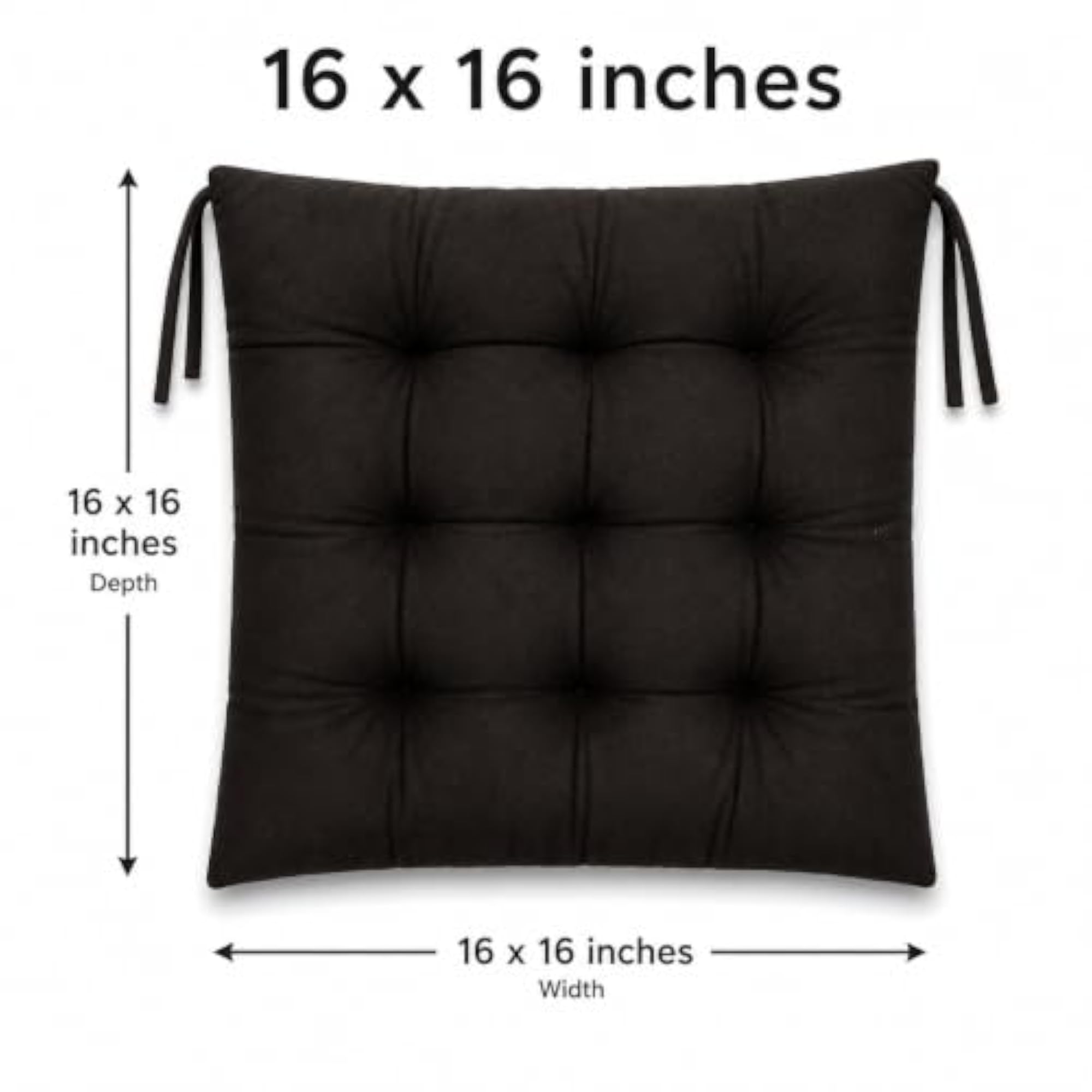 Tufted Seat Cushion 45x45 cm for Dining and Office Chairs