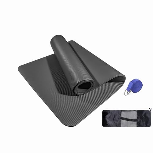 Esterilla Yoga Esterilla Pilates Antideslizante 8mm Alfombrilla de Yoga Esterilla Deporte Yoga Mat para Pilates Yoga Fitness 183x61cm (NBR NEGRO)