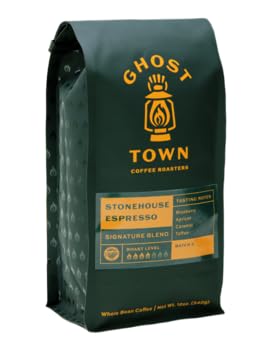 Ghost Town Coffee Roasters "Stonehouse Espresso" Medium Roasted Whole Bean Coffee - 12 Ounce Bag