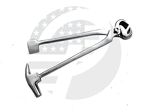 3 in 1 Horse Farrier Tool Multi Hoof Nipper, Hammer, Cutter 13 Inch Plier