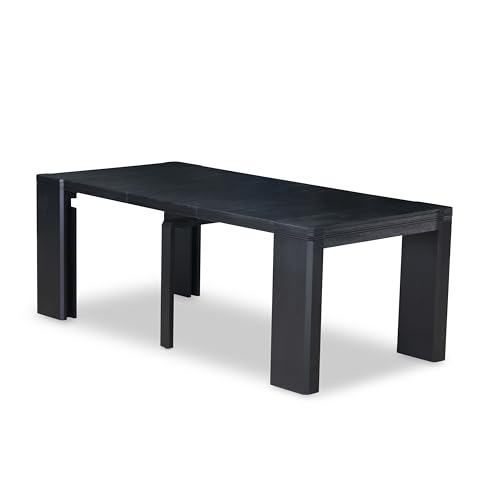 Image of X12MZ-006-06 - 13-piece Dining Room Table Set a Rectangular Dining Table and 12 Shitake Linen Fabric Dining Chair, 39x120 Inch, Wire Brushed Black