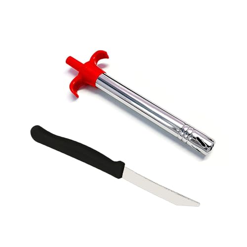Image of 2-in-1 Stainless Steel Gas Lighter with Built-in Knife - A Practical Tool for Quick Ignition and Precision Cutting, Ideal for Home Kitchens and Outdoor Activities
