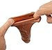 9inch Brown Color Super Soft Big Realistic Sleeve Extender Sheath for Men Male Enhancement Extension Sleeve